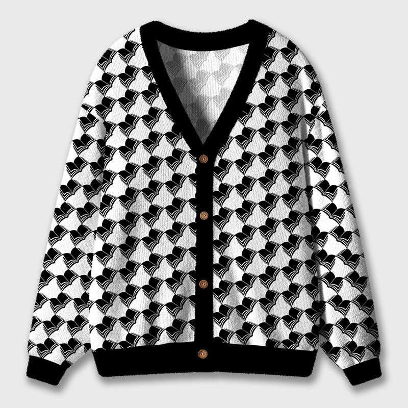 Books Lover Teacher Ugly Cardigan Sweaters