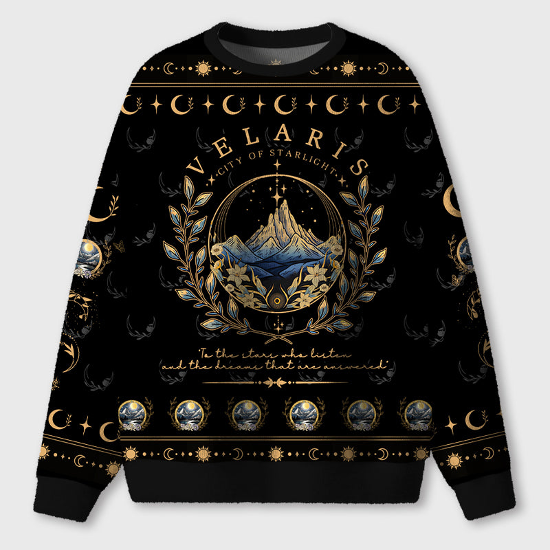 Velaris City Of Starlight To The Stars Teacher Ugly Fluffy Sweatshirt