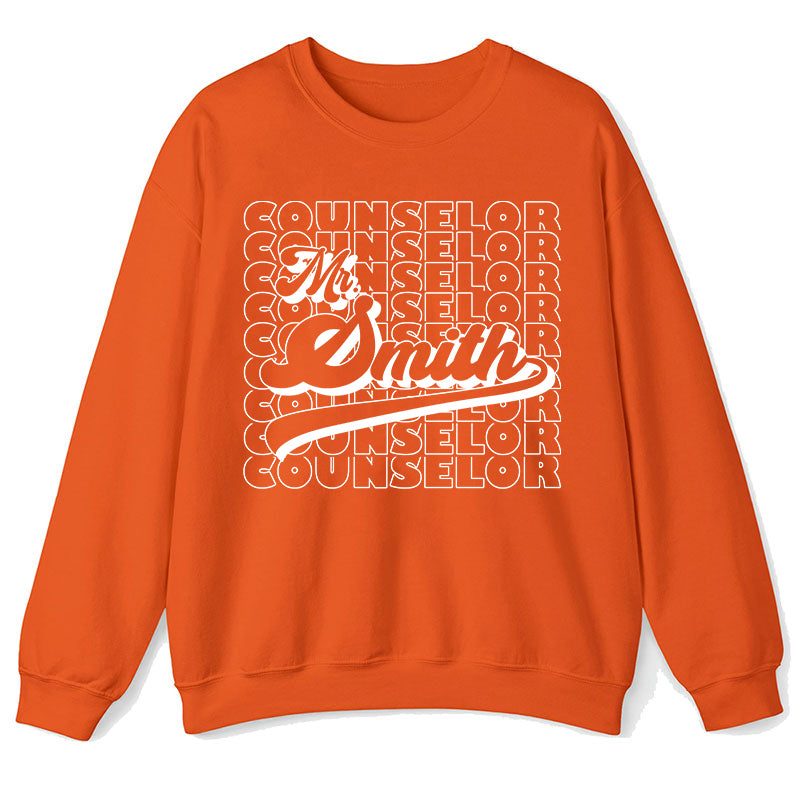 Personalized Name And Position Simple Teacher Sweatshirt