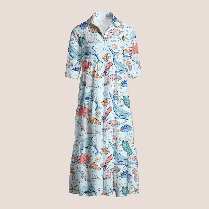 We Are Different But We All Swim Together Teacher Shirtdress