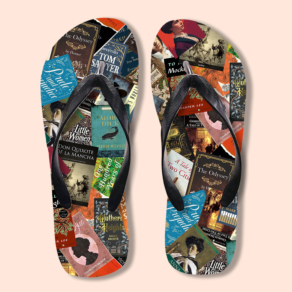 Masterpiece Literature Teacher Flip Flops