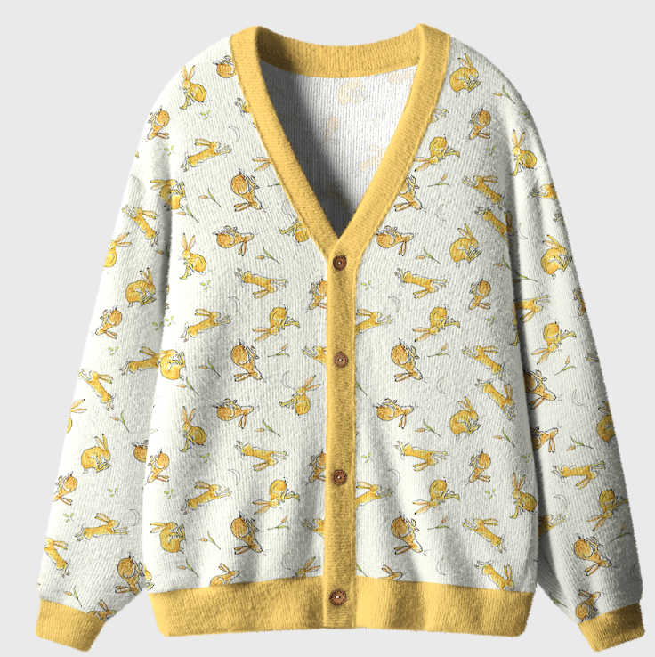 Rabbit Cartoon Character Teacher Ugly Cardigan Sweaters