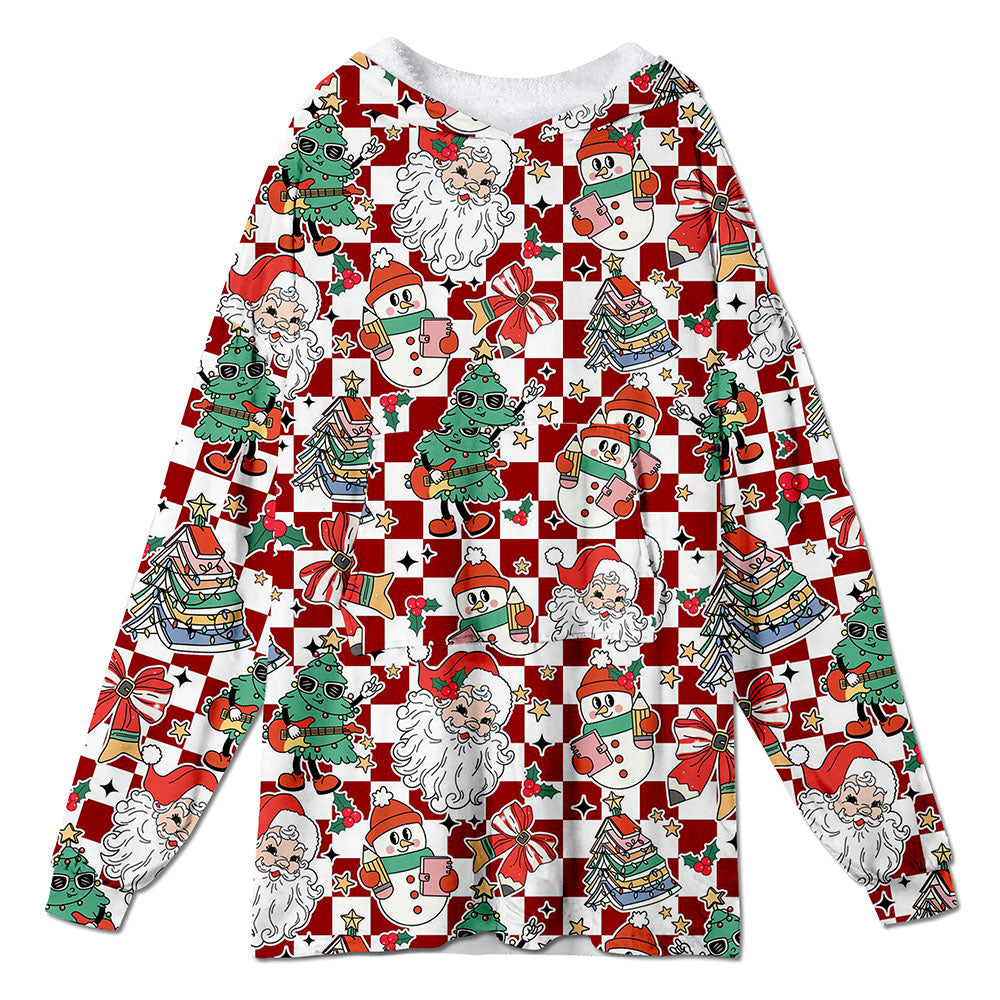 Rocking Around The Christmas Tree Blanket Hoodie