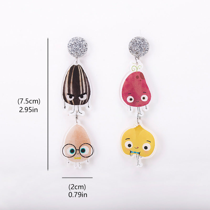 Food Series Cartoon Acrylic Earrings