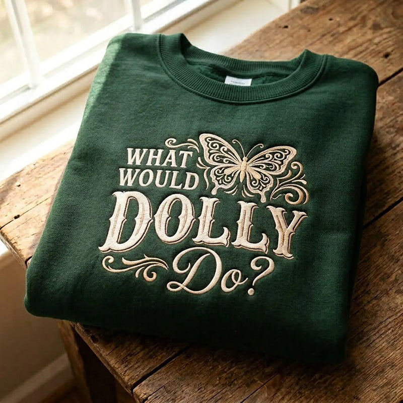 What Would Do Butterfly Embroidered Sweatshirt