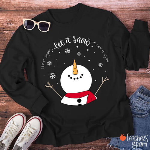 Let It Snow Teacher Long Sleeve T-Shirt