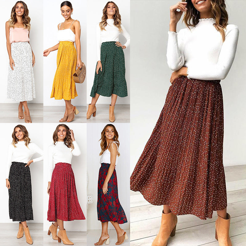Boho Dot Print Skirt