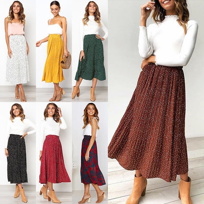 Boho Dot Print Skirt