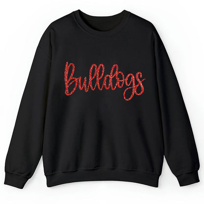 Personalized Glitter Font Mascot Teacher Sweatshirt