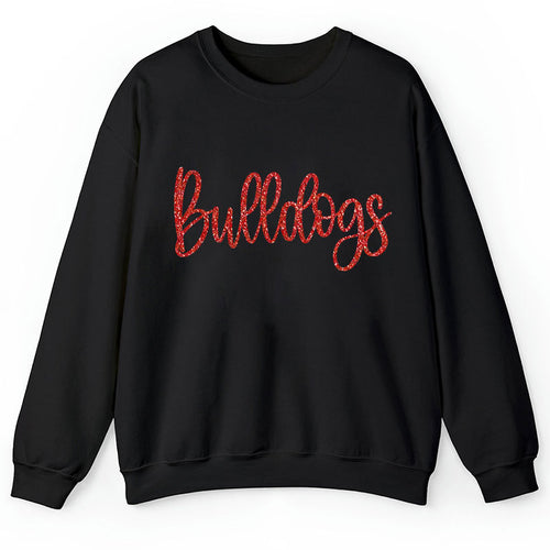Personalized Glitter Font Mascot Teacher Sweatshirt