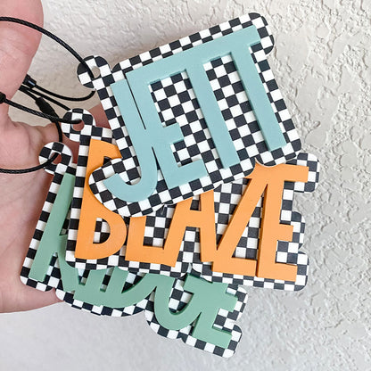 Personalized Chessboard Double Layer Teacher Keychain