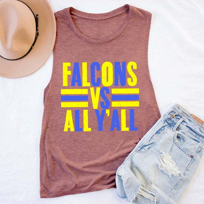 Personalized Mascot All Y'all School Spirit Teacher Tank Top
