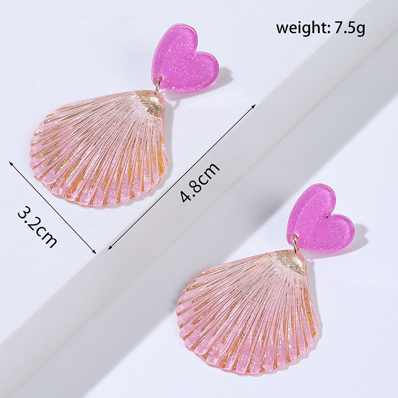Ocean Style Shell Teacher Acrylic Earrings