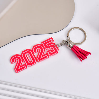 Tassel Acrylic Teacher Keychain