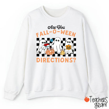 Fall-O-Ween Directions Teacher Sweatshirt
