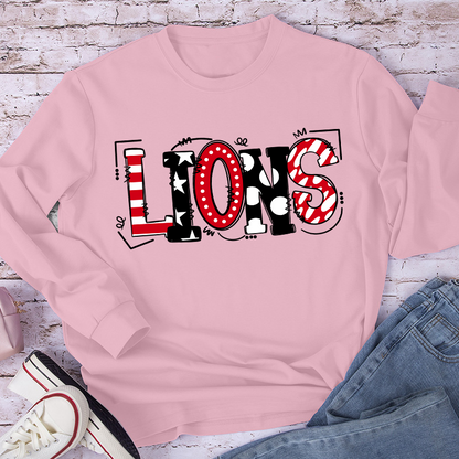 Personalized Mascot Cute Fonts Game Day Teacher Long Sleeve T-Shirt