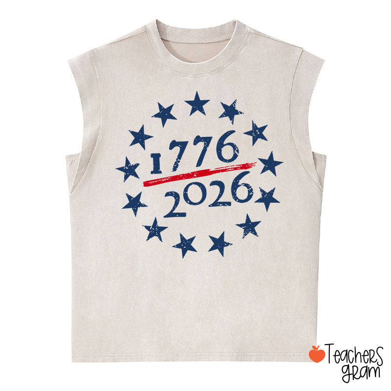 USA 250th Anniversary Teacher Washed Tank Top