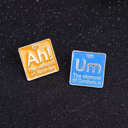 Funny Element Ah Um Teacher Pin