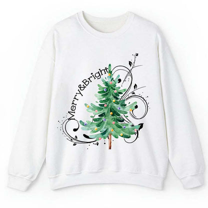 Merry And Bright Christmas Teacher Sweatshirt