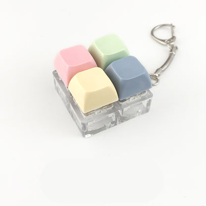 Macaron 4 Key Fidget Clicker Teacher Keychain