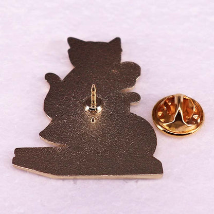 Cute Cat Scientist Teacher Pin
