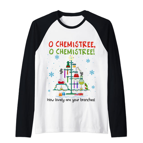Chemistree How Lovely Are Your Branches Teacher Raglan Long Sleeve T-Shirt