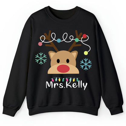 Personalized Merry Christmas Teacher Sweatshirt