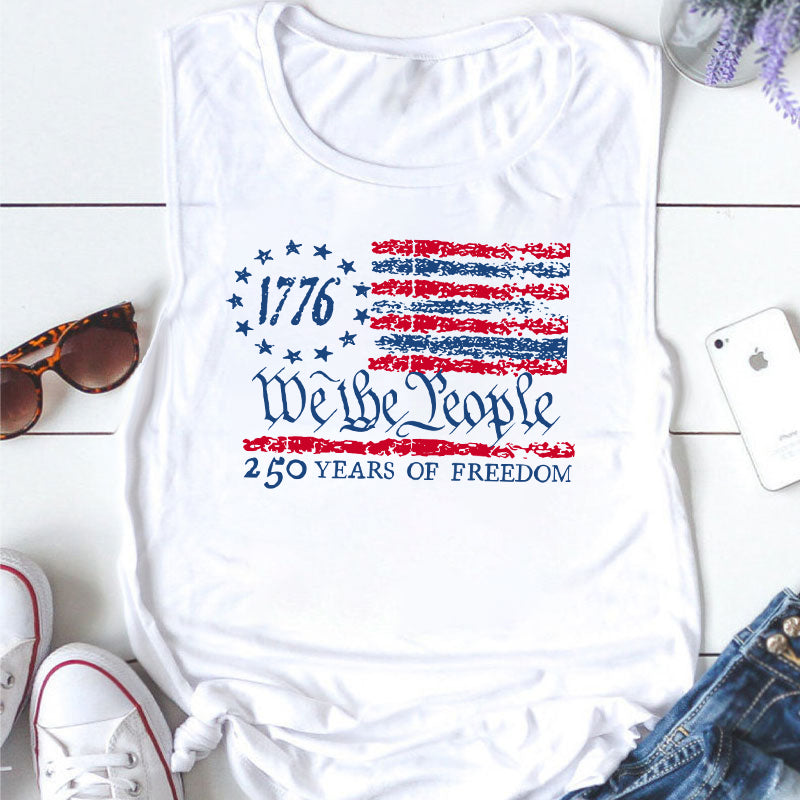 We The People 250 Years Of Freedom Teacher Tank Top