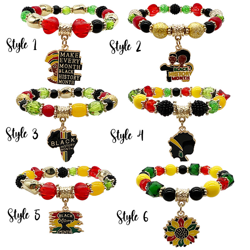 Black History Month Teacher Metal Bracelet