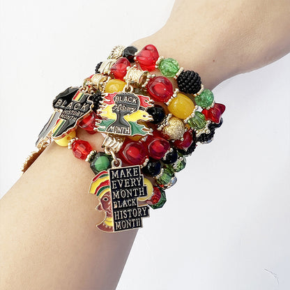 Black History Month Teacher Metal Bracelet