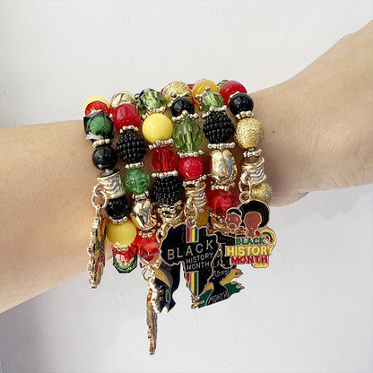 Black History Month Teacher Metal Bracelet