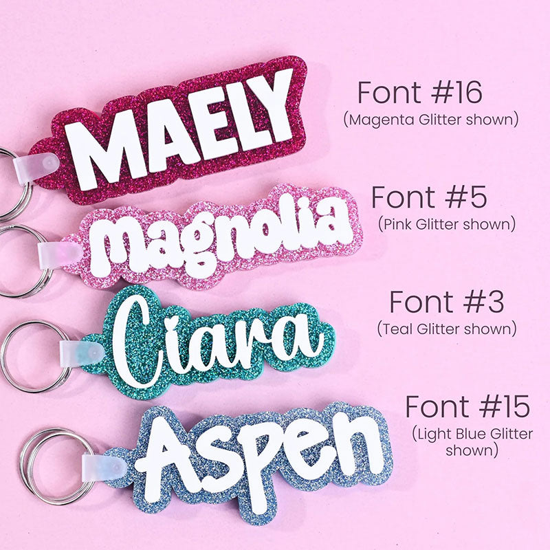 Personalized Pastel Double Layer Teacher Keychain