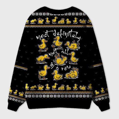 Most Definitely Not All In A Row Teacher Ugly Cardigan Sweaters