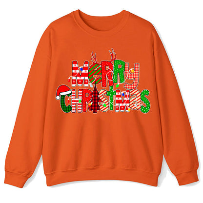 Merry Christmas With Rich Pattern Teacher Sweatshirt