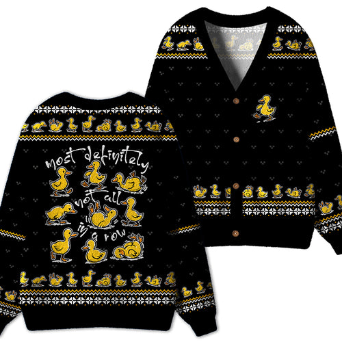 Most Definitely Not All In A Row Teacher Ugly Cardigan Sweaters