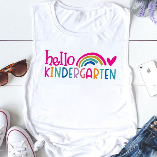 Personalized Hello Teacher Tank Top