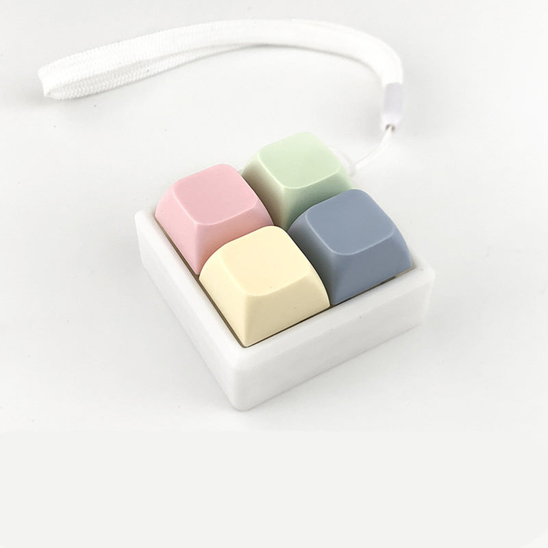 Macaron 4 Key Fidget Clicker Teacher Keychain