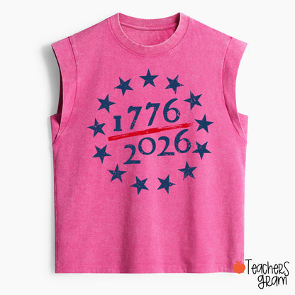 USA 250th Anniversary Teacher Washed Tank Top