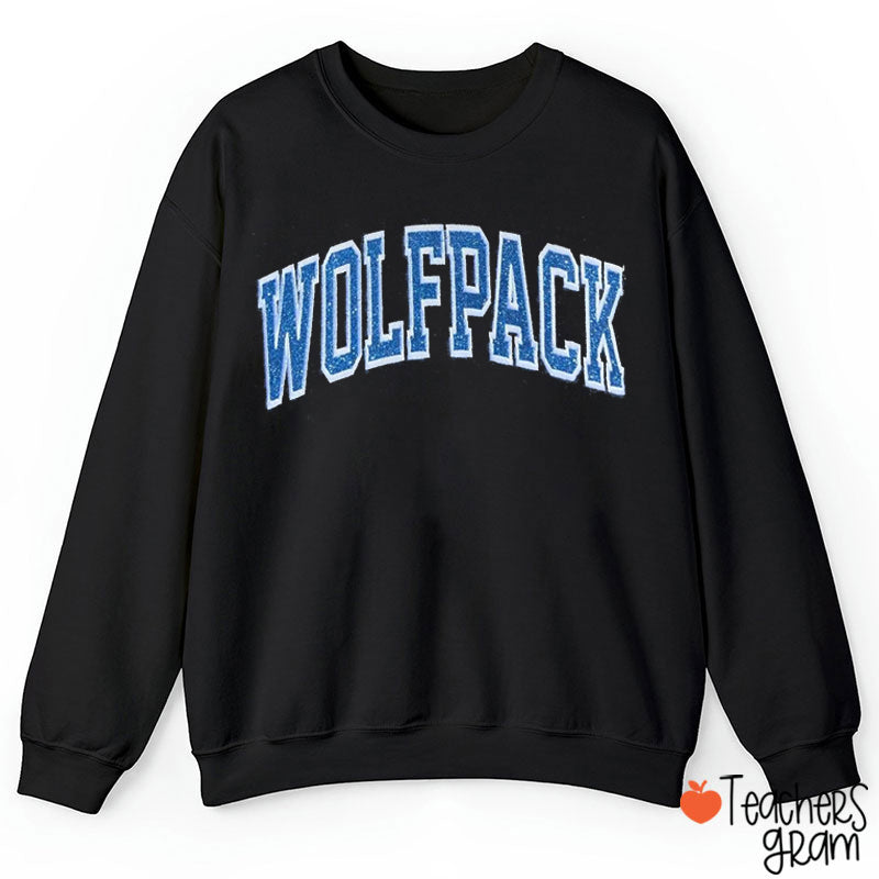 Personalized Mascot Sparkle Embroidered Game Day Teacher Sweatshirt