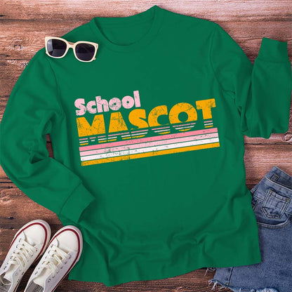 Personalized Mascot And School Name Contrast Color Line Design Teacher Long Sleeve T-Shirt