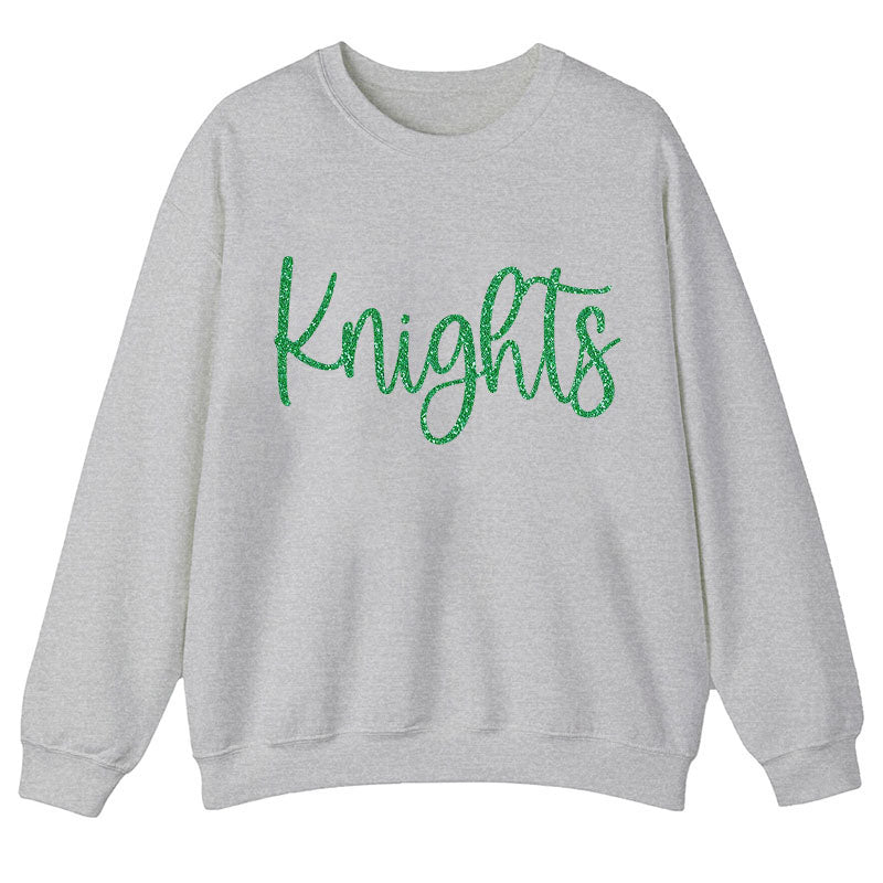 Personalized Glitter Font Mascot Teacher Sweatshirt