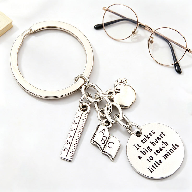 It Takes A Big Heart To Teach Little Minds Teacher Keychain