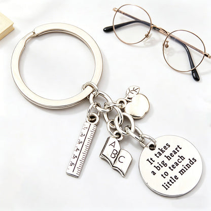 It Takes A Big Heart To Teach Little Minds Teacher Keychain