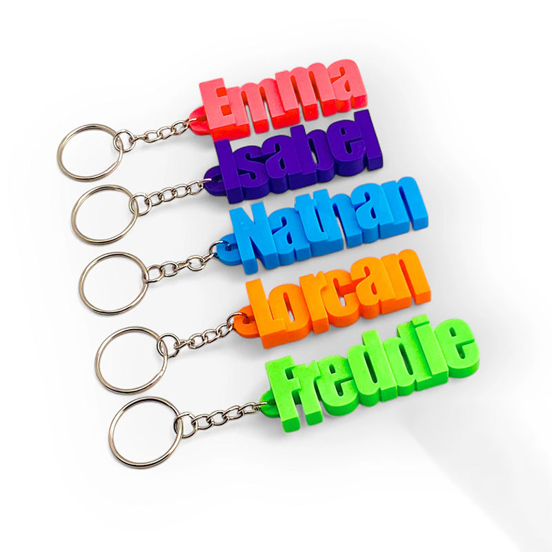 Personalized 3D Printed Name Teacher Keychain