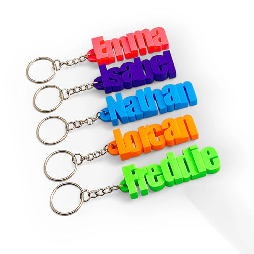 Personalized 3D Printed Name Teacher Keychain