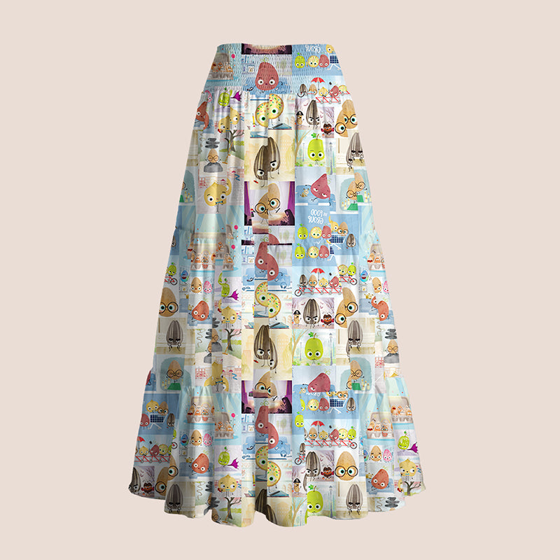 Potatoes Seeds Eggs Teacher Tiered Skirt