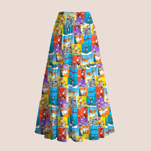 The Cat's Daily Routine Teacher Tiered Skirt