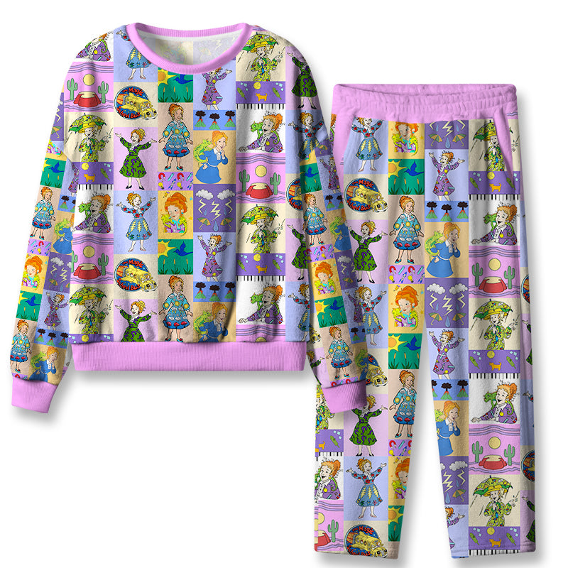 Magic School Lady Teacher Flannel Pajama Set