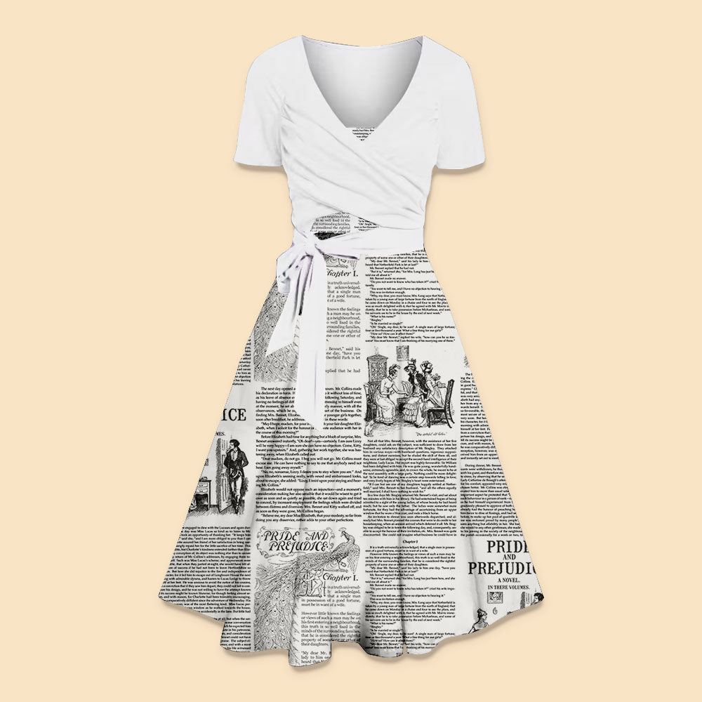 Retro Design Little Women Chapter Teacher Suspender Long Skirt With Free Top