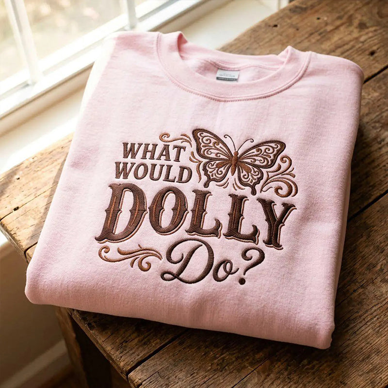 What Would Do Butterfly Embroidered Sweatshirt